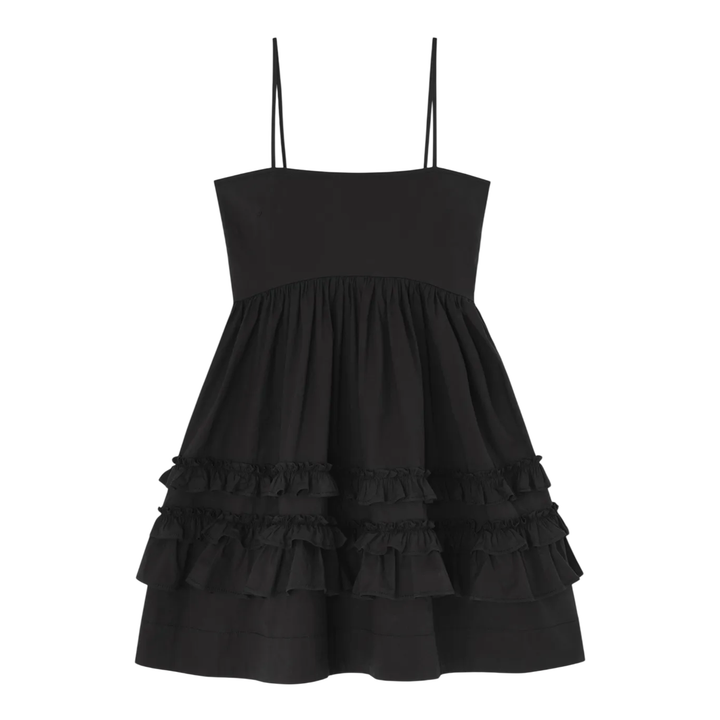 Stretch Cotton Mini Strap Dress
