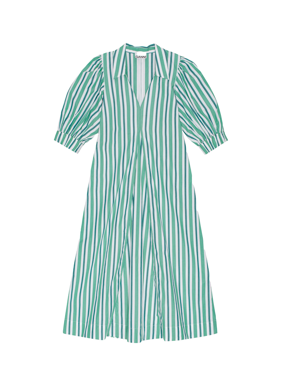 GANNI_StripeCottonCollarLongDress_Stripes