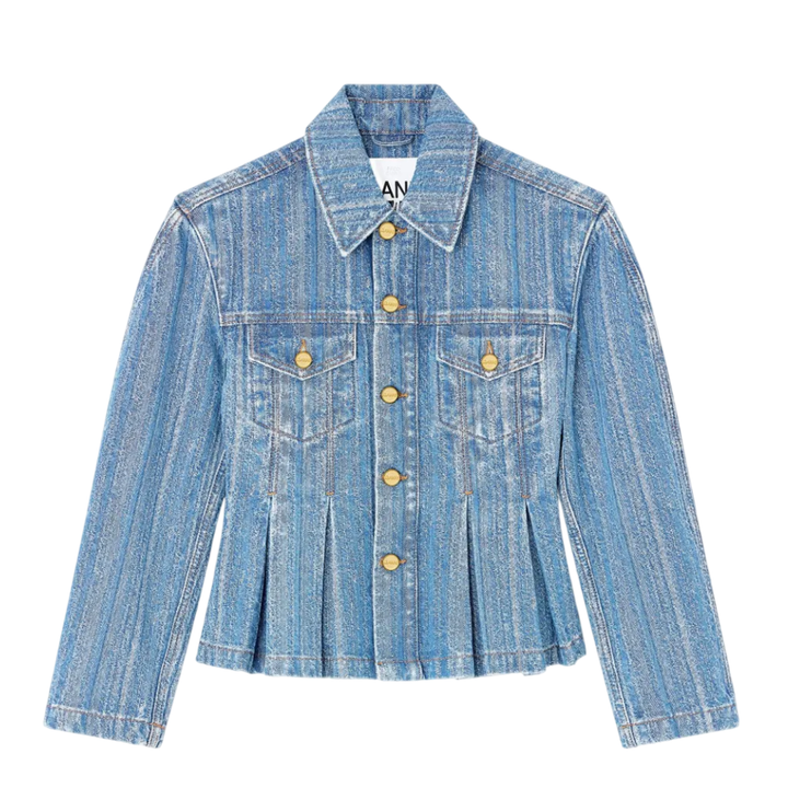 Structured Denim Fitted Jacket