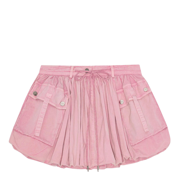 Washed Cotton Mini Bubble Skirt