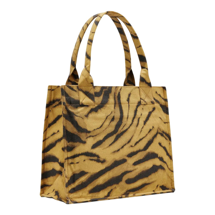 Club21 - GANNI - Zebra Print Large Easy Shopper - TOTES - Khaki