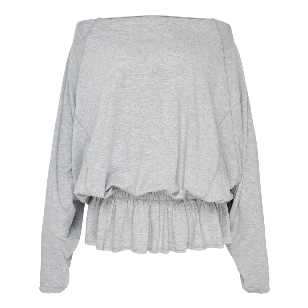 Sway Shirring Long Sleeve Blouse