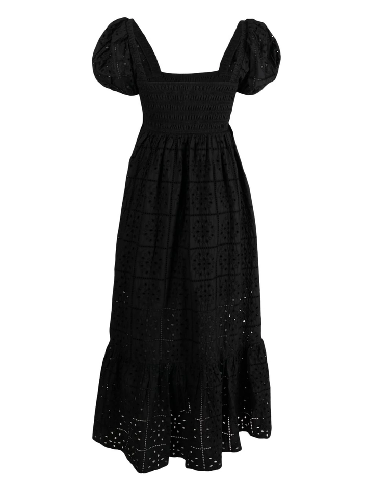 Ganni-Broderie-Anglaise-Maxi-Dress-Black-2