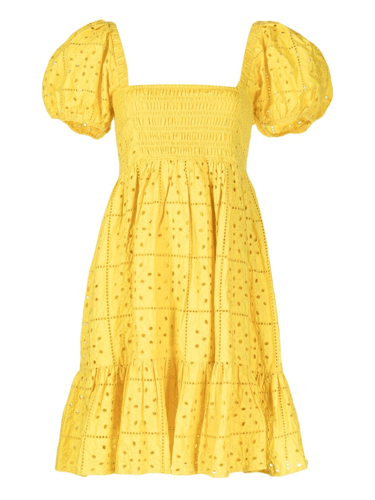 broderie anglaise mini dress ganni Broderie Anglaise Mini Dress – Club21.com