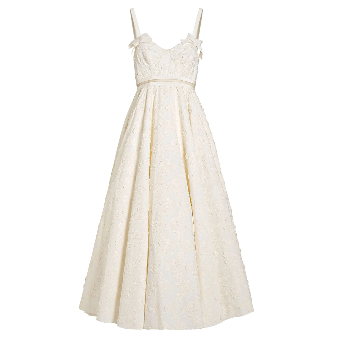 Giambattista_Valli_Popeline_Embroidered_Dress_White