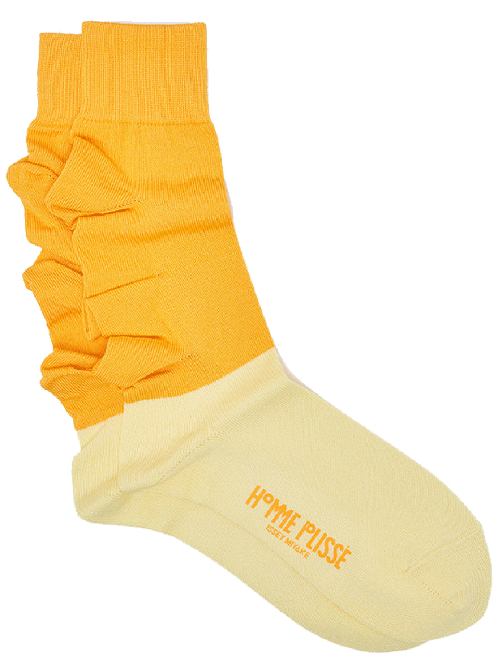 HOMME-PLISSE-ISSEY-MIYAKE-Flower-Socks-Yellow-1