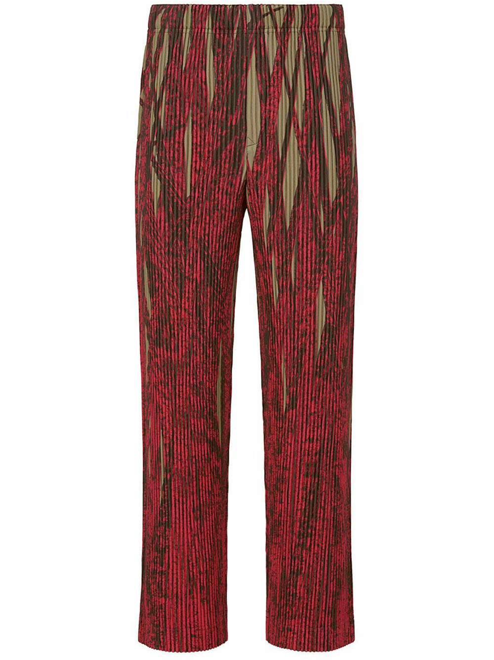 HOMME-PLISSE-ISSEY-MIYAKE-Grass-Field-Loose-Fit-Straight-Pants-Red-1