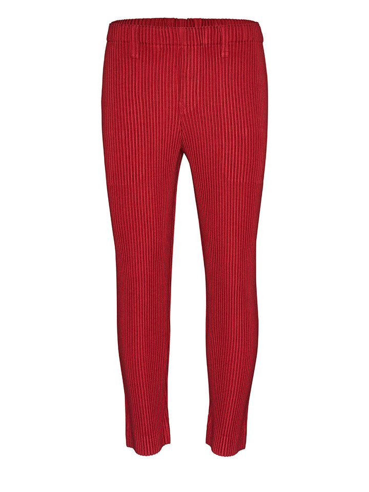     HOMME-PLISSE-ISSEY-MIYAKE-KERSEY-PLEATS-Pants-Red-1