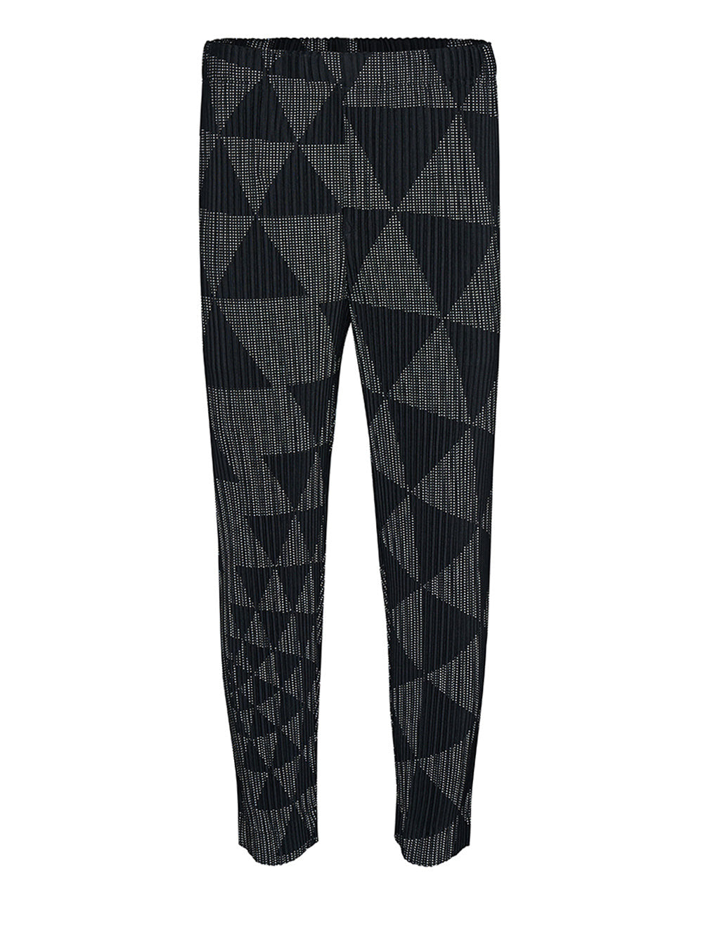     HOMME-PLISSE-ISSEY-MIYAKE-TRIANGULAR-GRID-Pants-Grey-1