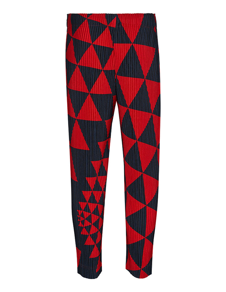 HOMME-PLISSE-ISSEY-MIYAKE-TRIANGULAR-GRID-Pants-Red-2