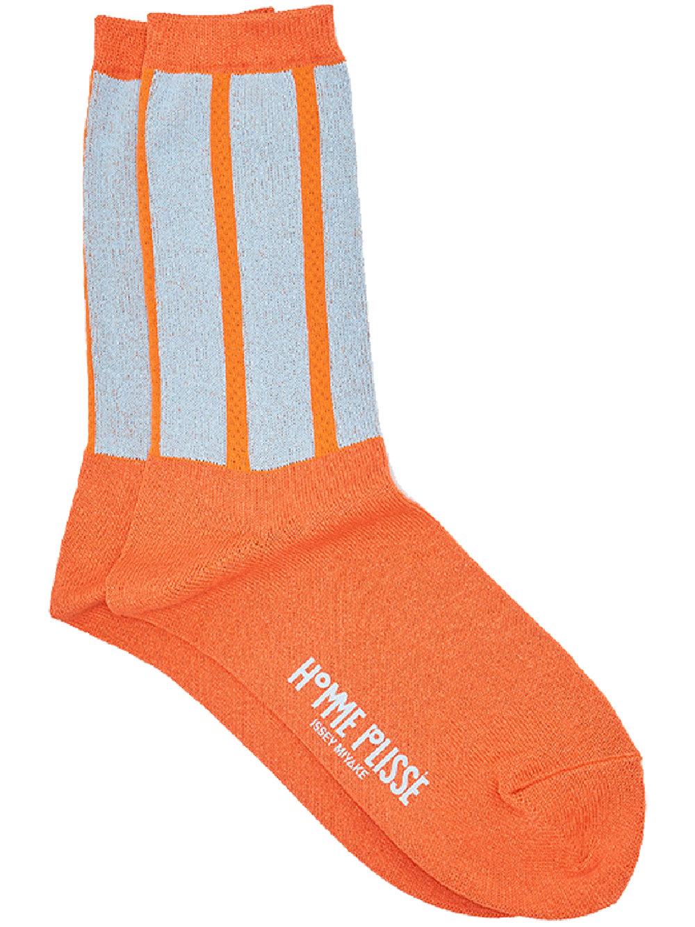 HOMME-PLISSE-ISSEY-MIYAKE-Washi-Jacquard-Socks-Orange-1