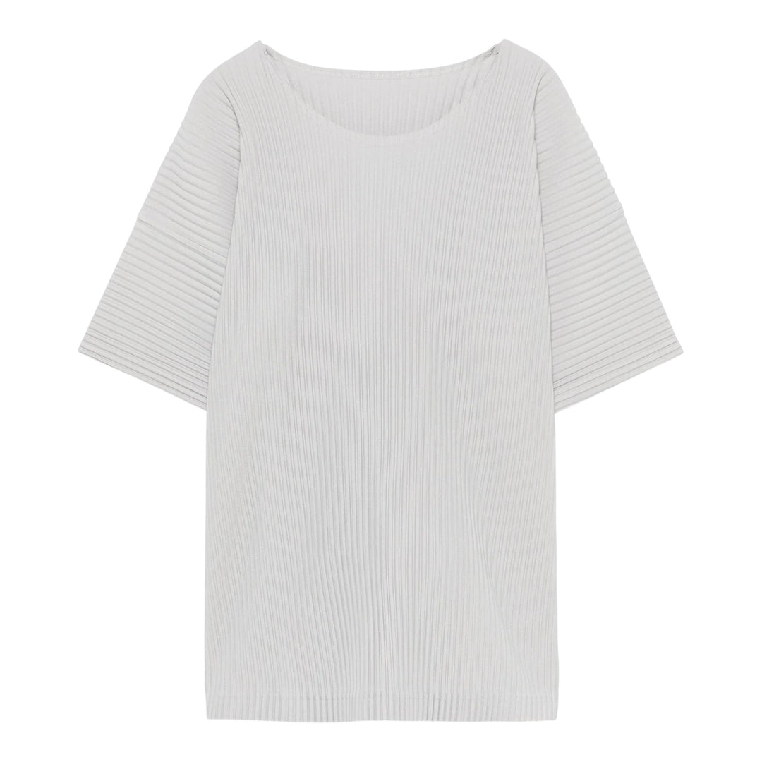 Club21 - HOMME PLISSE ISSEY MIYAKE - Basic T-Shirt - PLEATED TOPS - Light Gray