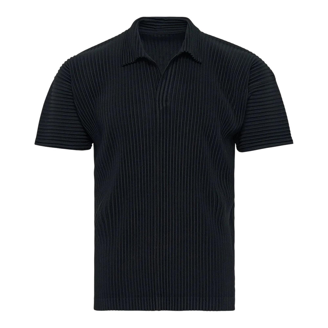 Club21 - HOMME PLISSE ISSEY MIYAKE - Basics Polo Shirt - PLEATED POLO - Black