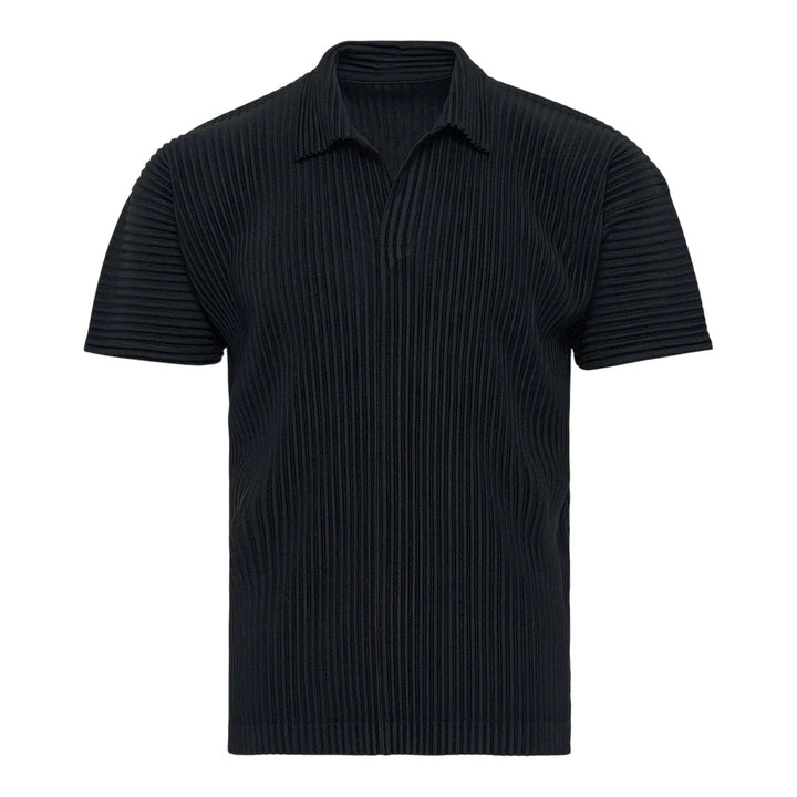 Club21 - HOMME PLISSE ISSEY MIYAKE - Basics Polo Shirt - PLEATED POLO - Black