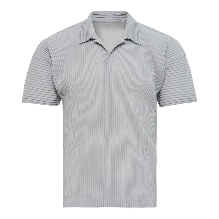 Club21 - HOMME PLISSE ISSEY MIYAKE - Basics Polo Shirt - PLEATED POLO - Light Gray