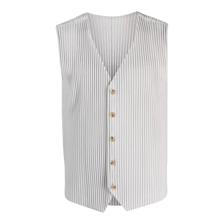 Club21 - HOMME PLISSE ISSEY MIYAKE - Basics Vest - PLEATED VESTS - Light Gray