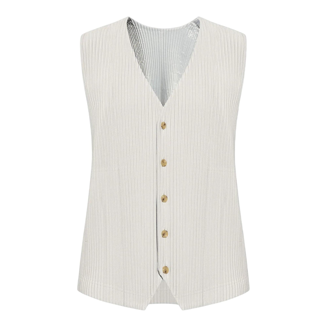Club21 - HOMME PLISSE ISSEY MIYAKE - Basics Vest - PLEATED VESTS - Light Gray