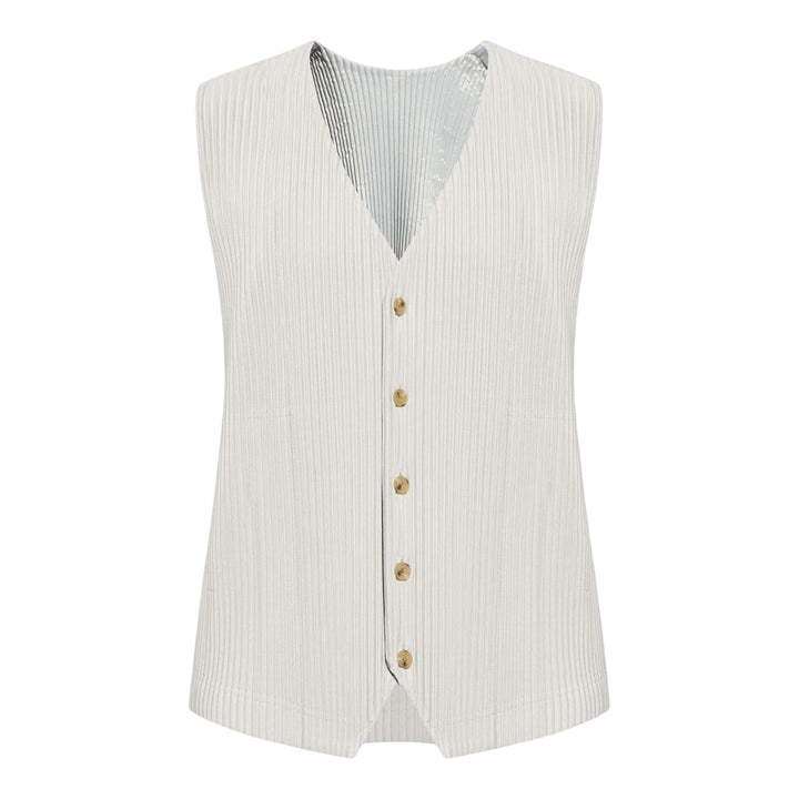 Club21 - HOMME PLISSE ISSEY MIYAKE - Basics Vest - PLEATED VESTS - Light Gray