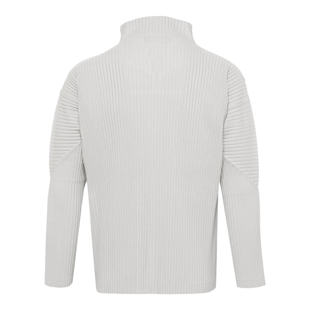 Club21 - HOMME PLISSE ISSEY MIYAKE - Basics Zip-Up Cardigan - PLEATED CARDIGANS - Light Gray