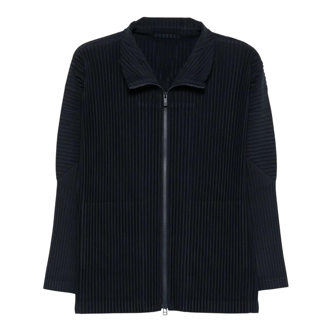 Club21 - HOMME PLISSE ISSEY MIYAKE - Basics Zip-Up Cardigan - PLEATED CARDIGANS - Navy