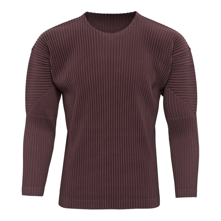 Club21 - HOMME PLISSE ISSEY MIYAKE - Color Pleats T-Shirt - PLEATED TOPS - Edge Brown