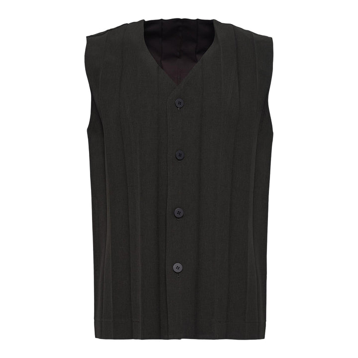 Club21 - HOMME PLISSE ISSEY MIYAKE - Edge Ensemble Vest - PLEATED VESTS - Dark Brown