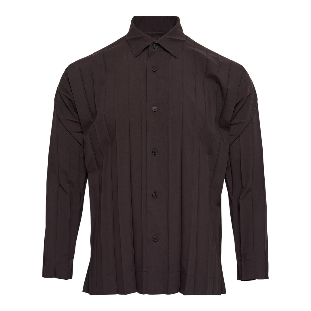 Club21 - HOMME PLISSE ISSEY MIYAKE - Edge Shirt Shirt - PLEATED SHIRT - Dark Brown