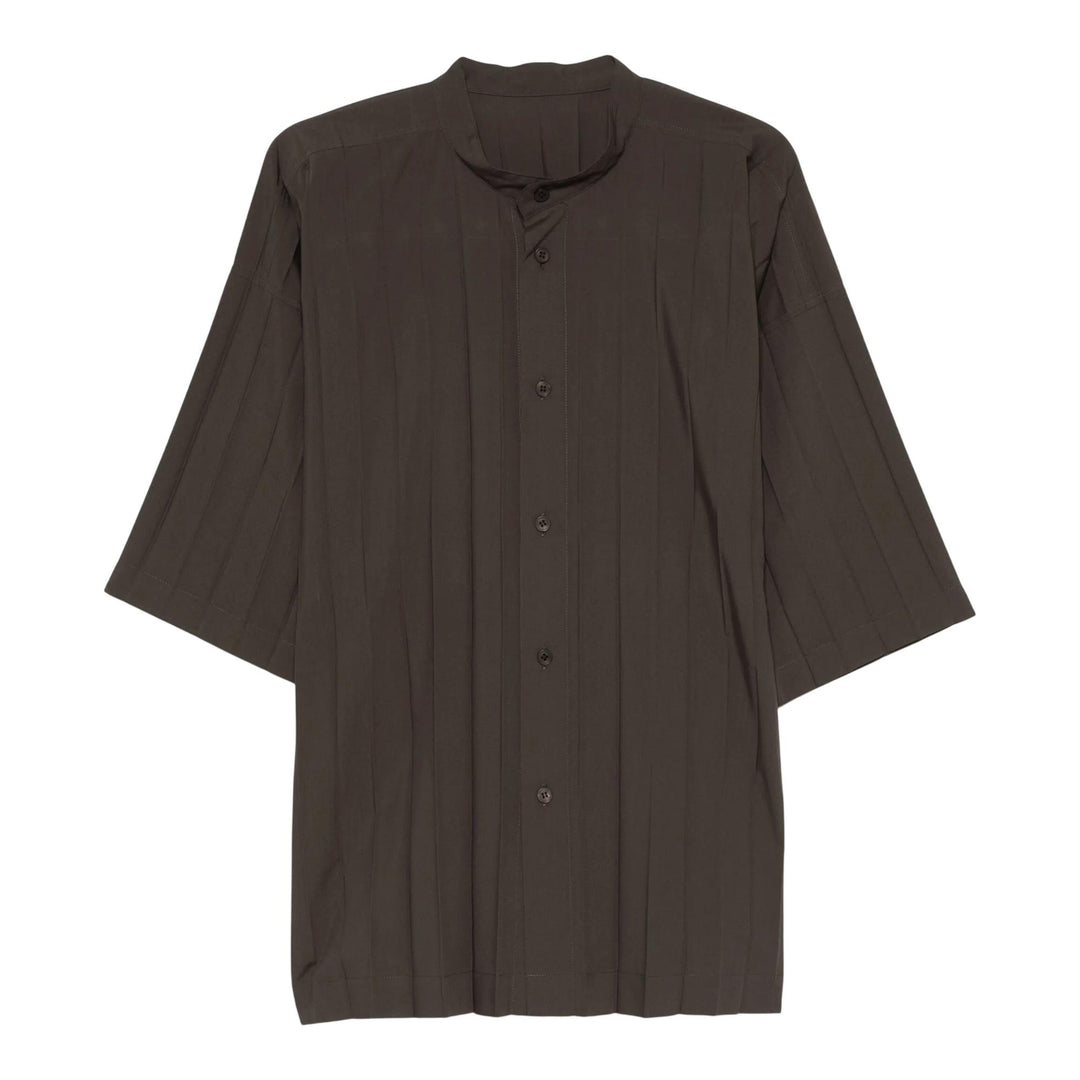 Club21 - HOMME PLISSE ISSEY MIYAKE - Edge Short Sleeve Shirt - SHIRTS - Charcoal