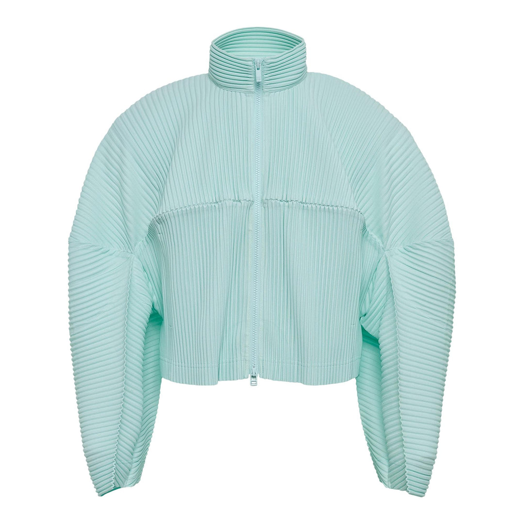 Club21 - HOMME PLISSE ISSEY MIYAKE - Kinetic Sculpture Blouson - PLEATED BLOUSONS - Mint Green