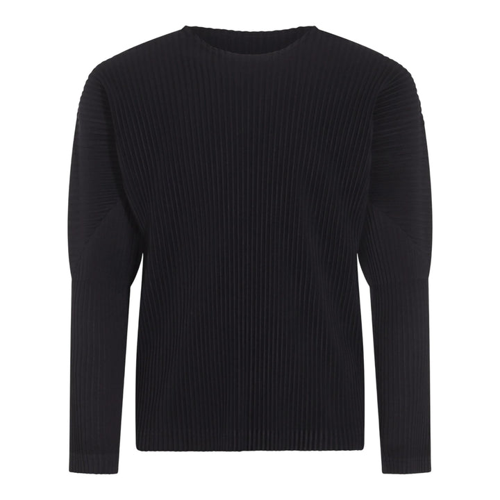 Club21 - HOMME PLISSE ISSEY MIYAKE - Long Sleeve Round Neck Top - TEES - Navy