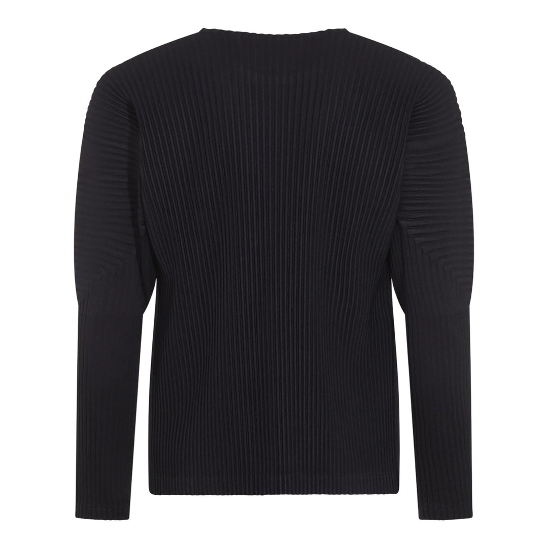 Club21 - HOMME PLISSE ISSEY MIYAKE - Long Sleeve Round Neck Top - TEES - Navy