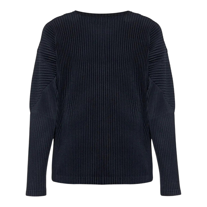 Club21 - HOMME PLISSE ISSEY MIYAKE - Long Sleeve Round Neck Top - TEES - Navy