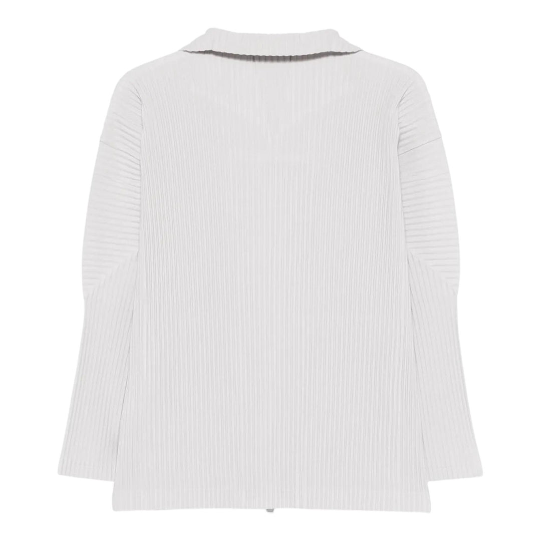 Club21 - HOMME PLISSE ISSEY MIYAKE - Long Sleeve Zip Cardigan - CARDIGANS - Light Grey