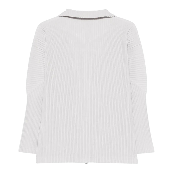 Club21 - HOMME PLISSE ISSEY MIYAKE - Long Sleeve Zip Cardigan - CARDIGANS - Light Grey