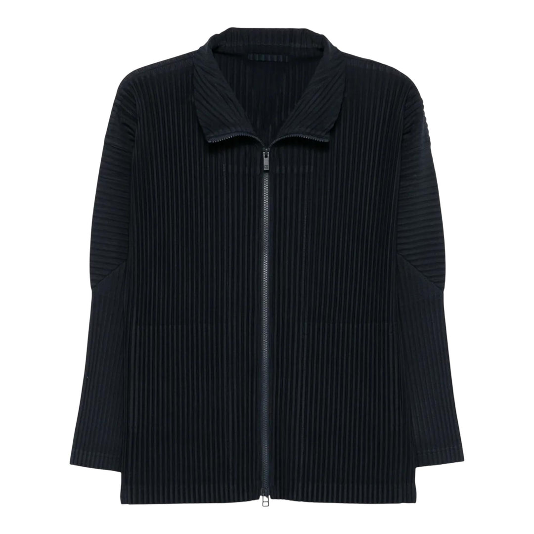 Club21 - HOMME PLISSE ISSEY MIYAKE - Long Sleeve Zip Cardigan - CARDIGANS - Navy