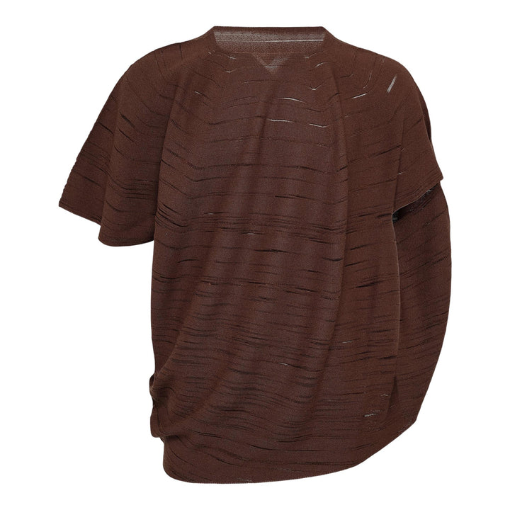 Club21 - HOMME PLISSE ISSEY MIYAKE - Marbling Knit Top - SWEATERS - Brown