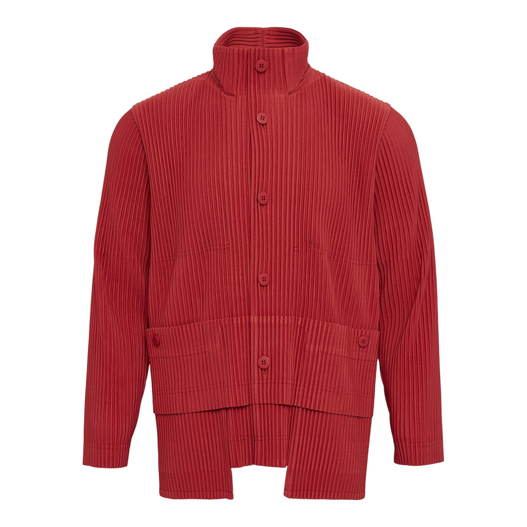 Club21 - HOMME PLISSE ISSEY MIYAKE - Multi-Pocket Blouson - PLEATED JACKETS - Jasper Red