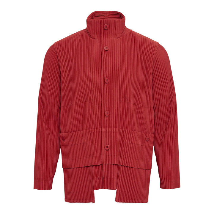 Club21 - HOMME PLISSE ISSEY MIYAKE - Multi-Pocket Blouson - PLEATED JACKETS - Jasper Red