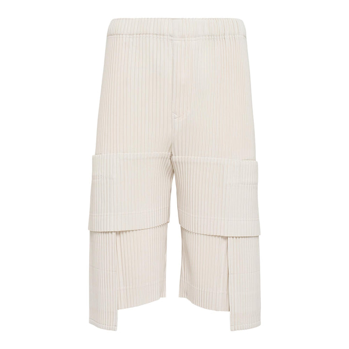 Club21 - HOMME PLISSE ISSEY MIYAKE - Multi-Pocket Pants - PLEATED SHORTS - Limestone White
