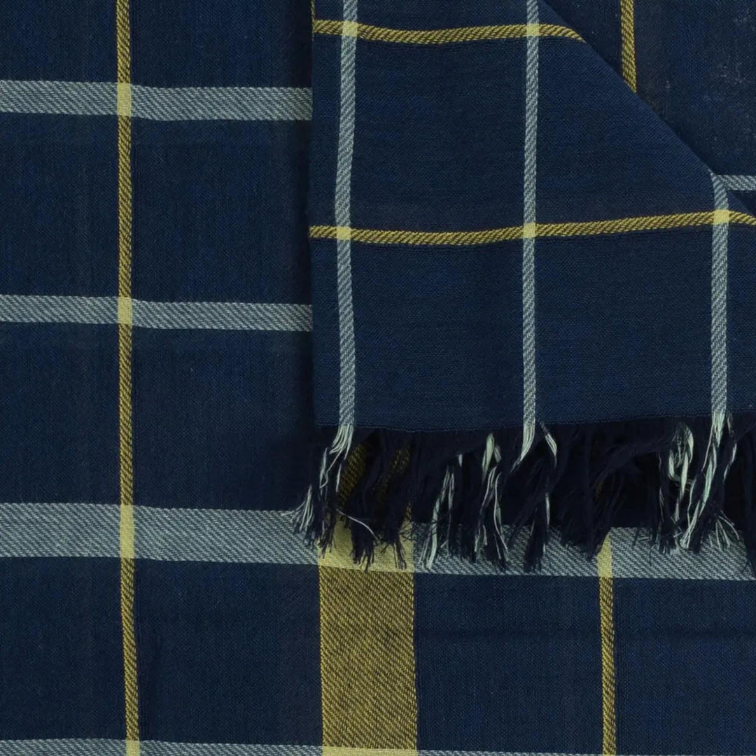 Club21 - HOMME PLISSE ISSEY MIYAKE - Plaid Stole - SCARVES - Navy