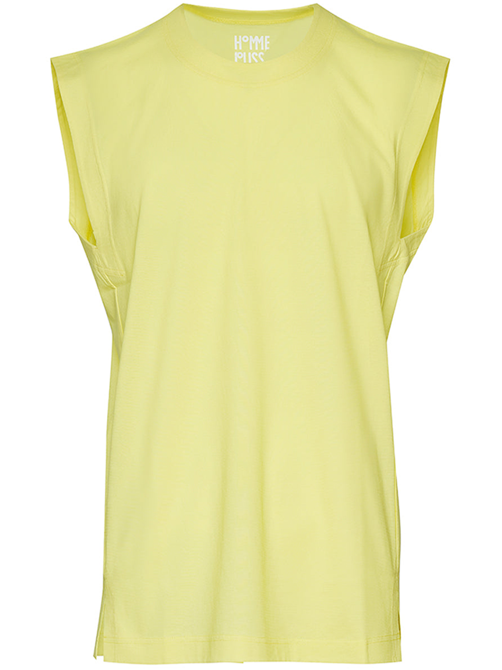 Homme Plisse Issey Miyake Hard Twist Jersey Sleeveless Top Yellow 1