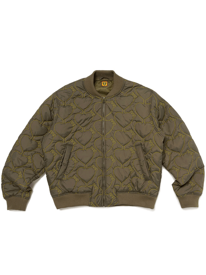 Human-Made-HEART-QUILTING-JACKET-Olive-1