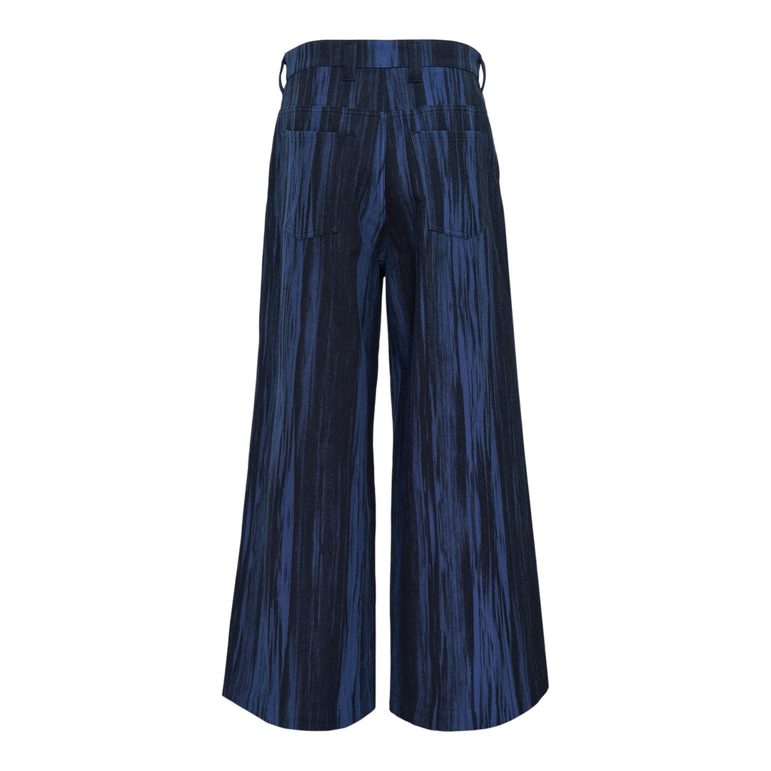 Club21 - IM MEN - Cotton Jacquard Pants - WOVEN PANTS - Dark Blue