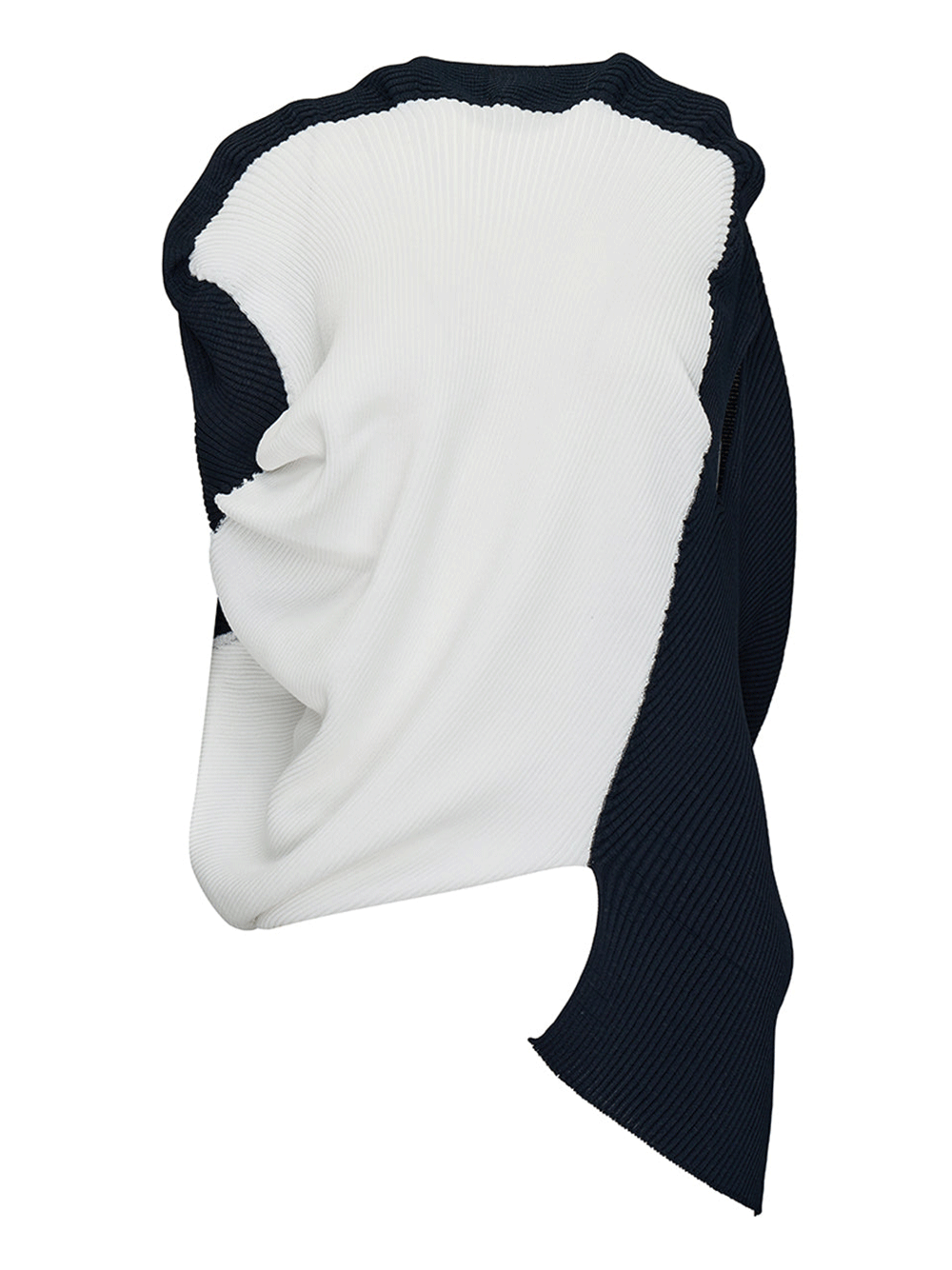 ISSEY-MIYAKE-AERATE-Sweater-Dark-Navy&White-1