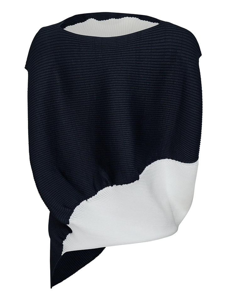 ISSEY-MIYAKE-AERATE-Sweater-Dark-Navy&White-2