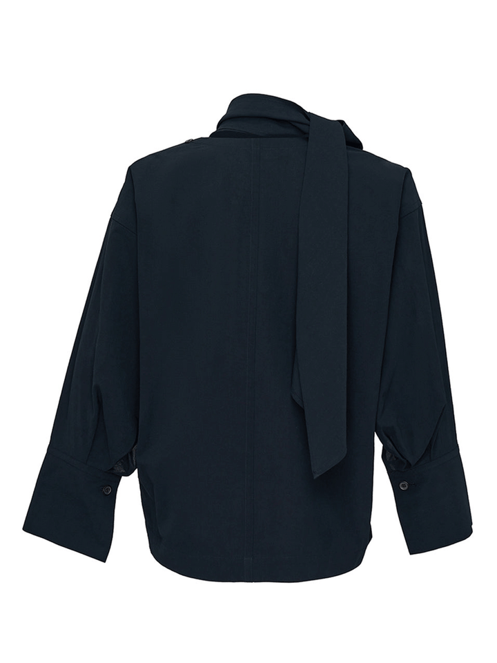 ISSEY-MIYAKE-COTTON-VOILE-SHIRT-Woven-Top-Black-2