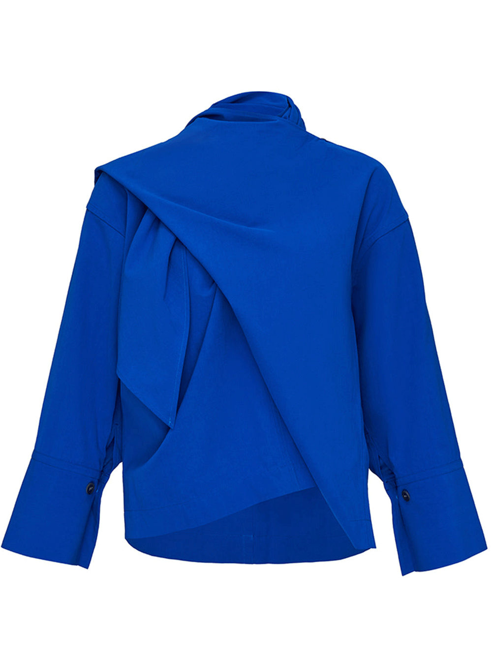 ISSEY-MIYAKE-COTTON-VOILE-SHIRT-Woven-Top-Blue-1