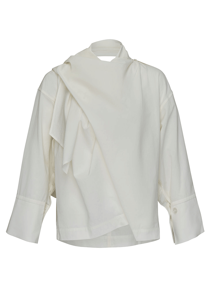 ISSEY-MIYAKE-COTTON-VOILE-SHIRT-Woven-Top-White-1