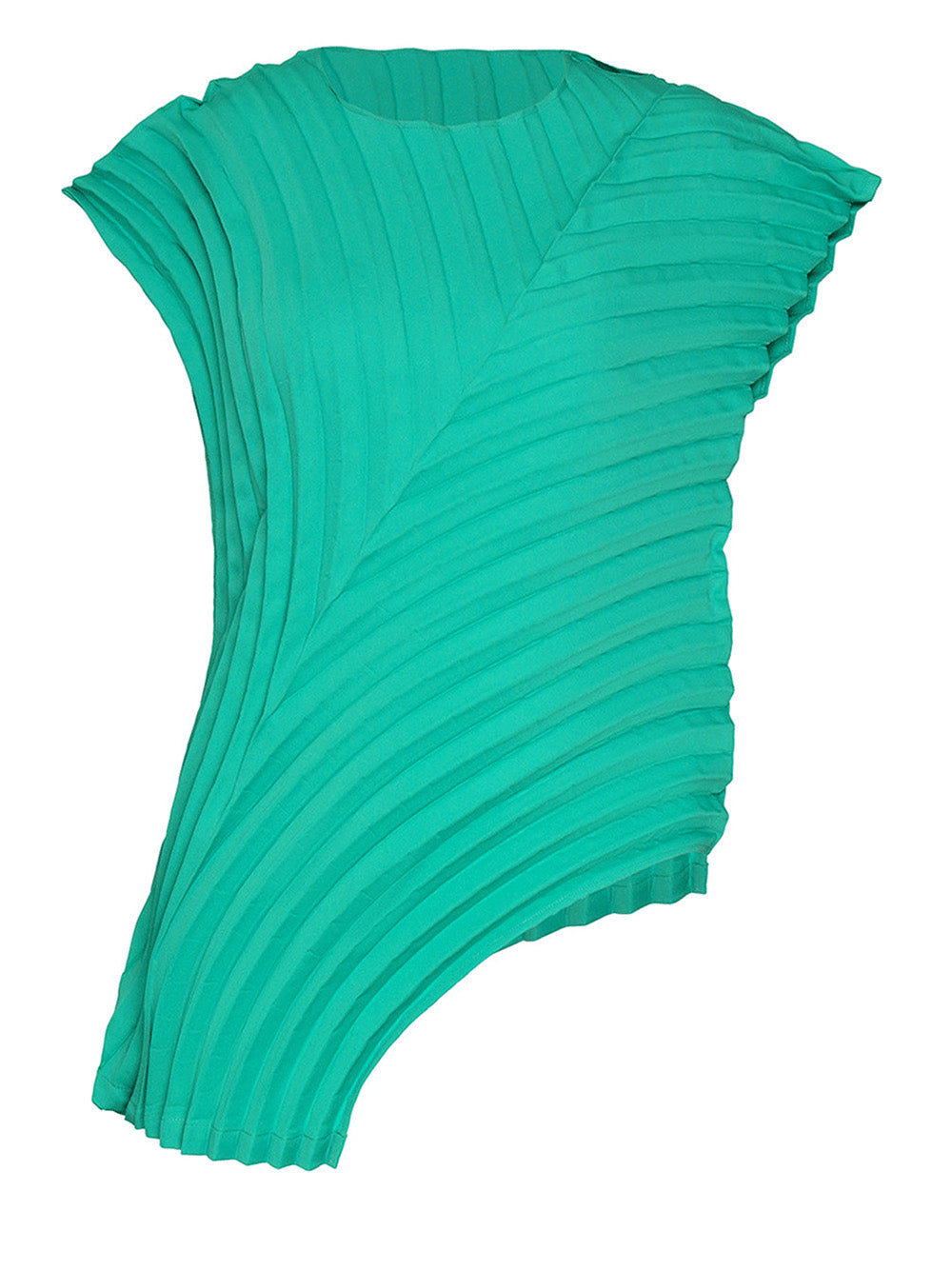     ISSEY-MIYAKE-CURVED-PLEATS-Shirt-Green-1