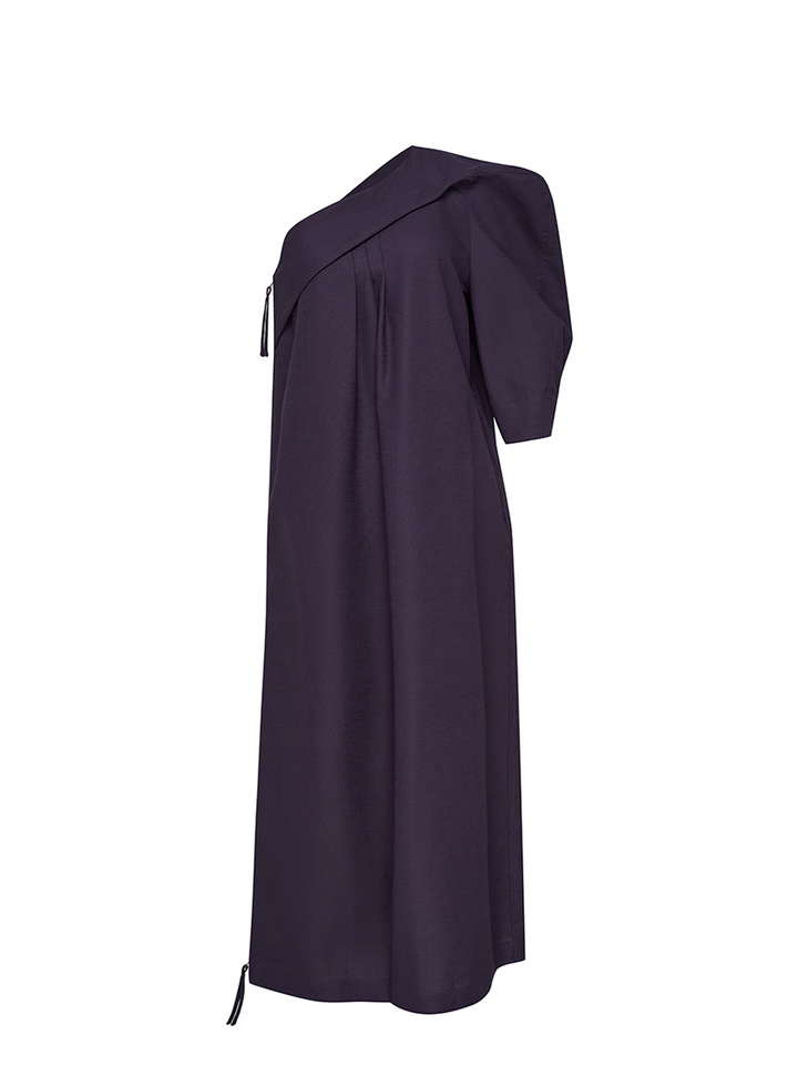 ISSEY MIYAKE Canvas Duplex Dress Dark Purple 1